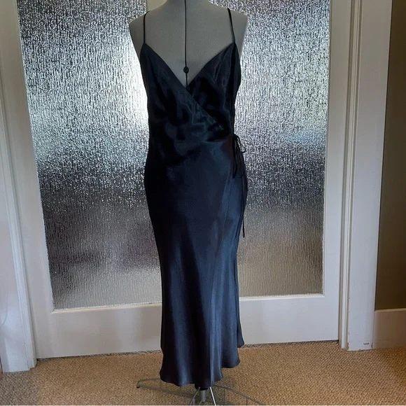 abs evening dress New ABS by Allen Schwartz Dark Blue Ladies Woven Dress Evening Size 10 MSRP  $410